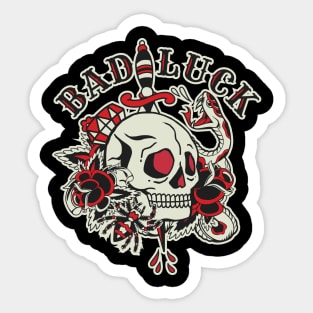 Bad Luck - Tattoo Inspired graphic Sticker